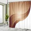 Ambesonne Chocolate Shower Curtain, Spiraling Stripes with Monochrome Tones Modern Art Inspirations Abstract, Cloth Fabric Bathroom Decor Set with Hooks, 69" W x 75" L, White Brown view 4