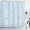 Ambesonne Greek Themed Shower Curtain, Geometrical Maze Pattern Design Hellenistic Origins in Pastel Tones, Cloth Fabric Bathroom Decor Set with Hooks, 69" W x 75" L, Blue and White view 1