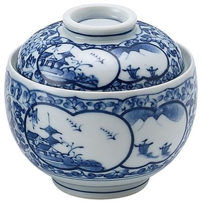 Yamashita Kogei 16057180 16057180 100 Views of Sansui, Small Lid, 3.5 x 3.5 inches (8.8 x