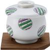 Yamashita Kogei 16062230 Nishiki Striped Round Crest Gourd Bowl with Cedar Stand, 3.3 x 3.1 inches (8.5 x 8.0 cm) view 1
