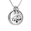 Oinsi Sleeping Dog Cremation Urn Necklace For Pet Memorial Jewelry Ashes Holder - Engravable (Silver Tone) view 1