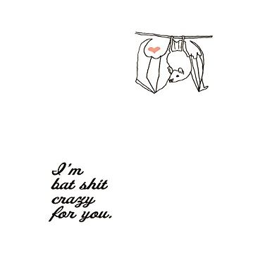 Lark Press Carved Bat Shit Crazy Blank Card, 3.5 X 4.75 Set of 4