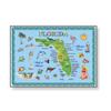 Magnets Florida Blue Map Souvenir Metal Refrigerator Magnets 2" x 3" Inch (Florida) view 1