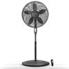 Air Monster 15732-R 18-Inch Diameter 3-Speed Adjustable Height Oscillating Pedestal Fan with Remote Control and 7.5 Hour Timer, Black view 1
