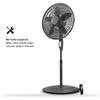 Air Monster 15732-R 18-Inch Diameter 3-Speed Adjustable Height Oscillating Pedestal Fan with Remote Control and 7.5 Hour Timer, Black view 4