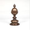 Home Decoration Acccessories Decorative Tabletop Finial Brass with Bronze Finish Embossed Pineapple Design Round Base 17" High view 1