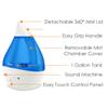 Crane 4-in-1 Drop 2.0 Ultrasonic Cool Mist Humidifier with Sound Machine, Night Light, Aroma Tray, 1 Gallon Top Fill, Blue & White view 3