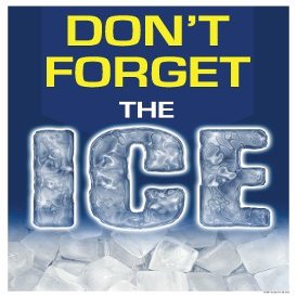 Supermarket Grocery Don't Forget The Ice Window Sale Sign Posters Retail Business Store Signs (P70-38" x 50")