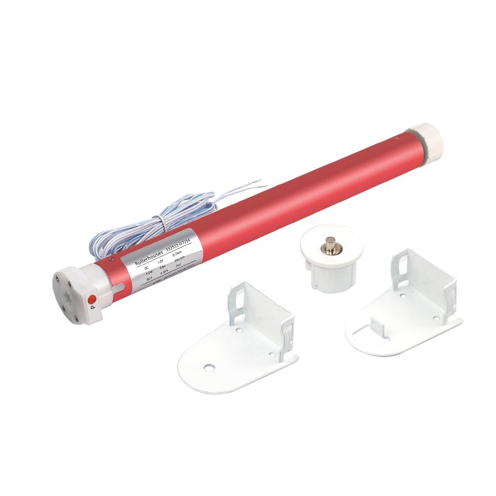 Rollerhouse 2 Wire Switch Controlled Motor Electric Roller Motor Hard Wired 12V DC Motors for RV Electric Roller Shade, Working for 1-3/16" Roller Tube