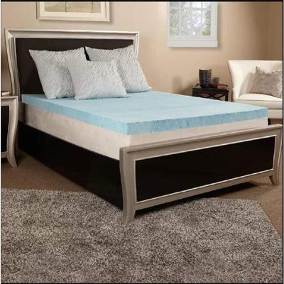 FoamRush 4" Inch Gel Cooling Memory Foam Mattress Topper - Queen Size Made in USA 4" x 60" x 80"