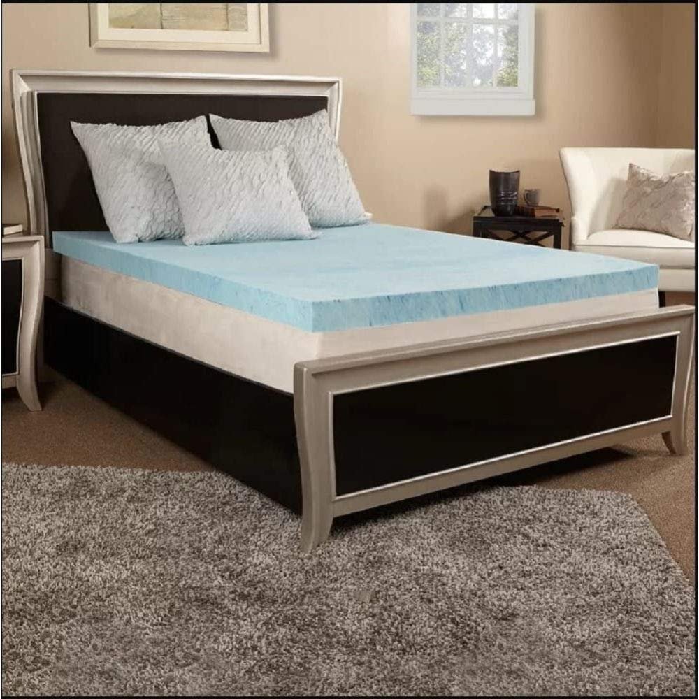 FoamRush 4" Inch Gel Cooling Memory Foam Mattress Topper - Queen Size Made in USA 4" x 60" x 80"