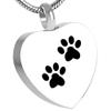 Oinsi Paw Print Heart&ID Tag&Cross Urn Necklace for Pet Dog/Cat Ashes - Cremation Jewelry (IJD8446) view 2