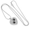 Oinsi Paw Print Heart&ID Tag&Cross Urn Necklace for Pet Dog/Cat Ashes - Cremation Jewelry (IJD8446) view 3
