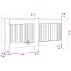 vidaXL 67.7" MDF Radiator Cover in White view 3