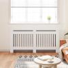 vidaXL 67.7" MDF Radiator Cover in White view 4