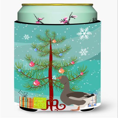 Caroline's Treasures BB9264TBC Toulouse Goose Christmas Tall Boy Hugger, Teal Can Cooler Sleeve Hugger Machine Washable Drink Sleeve Hugger Collapsible Insulator Beverage Insulated Holder