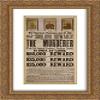 $100,000 Reward! The Murderer of Our Late Beloved President, Abraham Lincoln, is Still at Large 14x24 Double Matted Gold Ornate Framed Art Print view 1