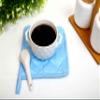 HM Covers Well-Made of Durable and Comfortable 100% Cotton 9" x 9" Inches Pot Holder Non-Slip & Highest Protection & Performance Color - Light Blue Color - { Pack of 80 } - Made view 2