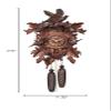 Alexander Taron 640-8 Engstler Cuckoo Clock, Carved with 8-Day Weight Driven Movement-Full Size-17.5" H x 11.75" W x 7" D, Brown view 4