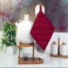 HM Covers Well-Made of Durable and Comfortable 100% Cotton 9" x 9" Inches Pot Holder Non-Slip & Highest Protection & Performance Color - Red Color - { Pack of 80 } - Made view 3