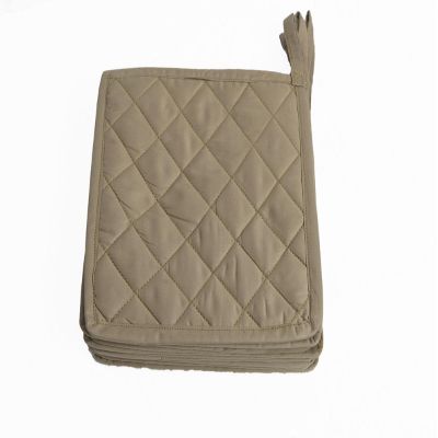 HM Covers Well-Made of Durable and Comfortable 100% Cotton 9" x 9" Inches Pot Holder Non-Slip & Highest Protection & Performance Color - Taupe Color - { Pack of 80 } - Made