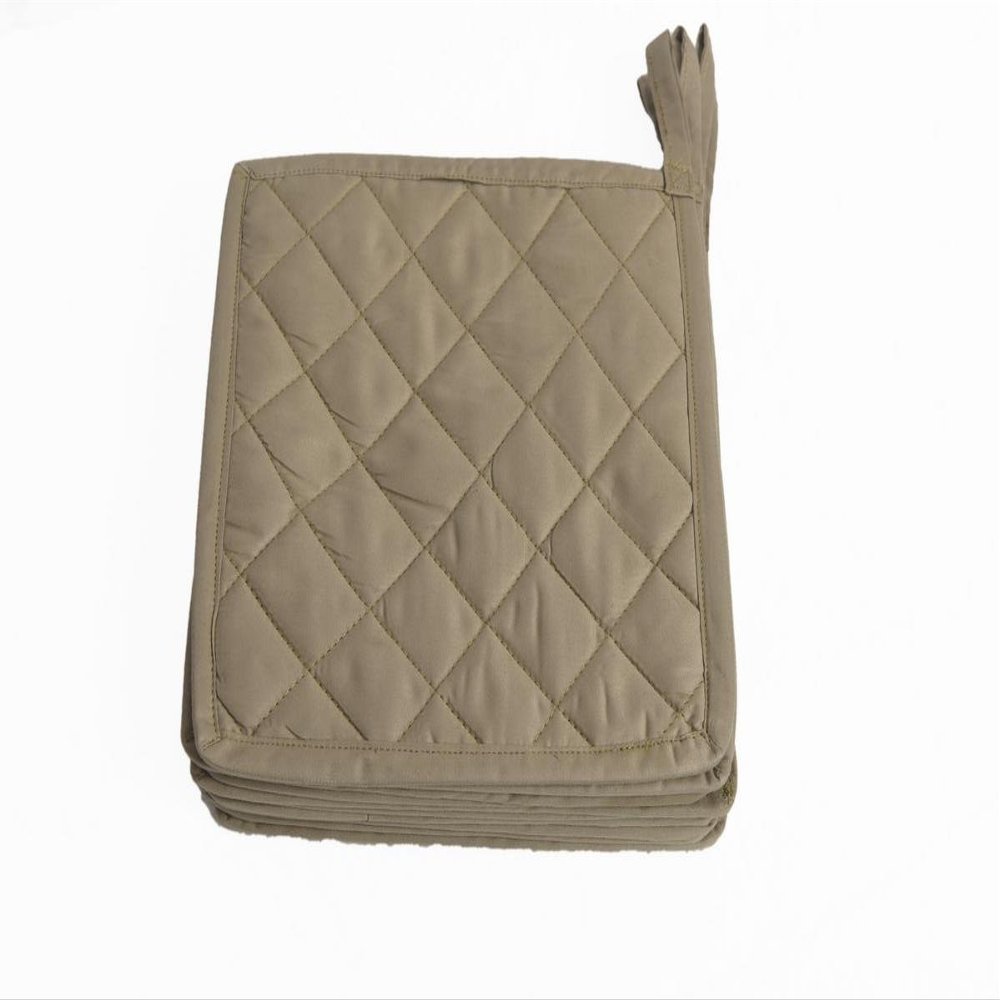 HM Covers Well-Made of Durable and Comfortable 100% Cotton 9" x 9" Inches Pot Holder Non-Slip & Highest Protection & Performance Color - Taupe Color - { Pack of 80 } - Made