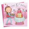 Twizler 10th Birthday Card for Girl with Cakes Age 10 Birthday Card Age 10 Card Age 10 Girls Gifts Childrens Birthday Card Girls Birthday Card Happy Birthday Card view 1