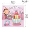 Twizler 10th Birthday Card for Girl with Cakes Age 10 Birthday Card Age 10 Card Age 10 Girls Gifts Childrens Birthday Card Girls Birthday Card Happy Birthday Card view 3
