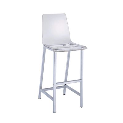 Benzara Modern Stool, One Size, Clear/Silver