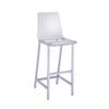 Benzara Modern Stool, One Size, Clear/Silver view 1