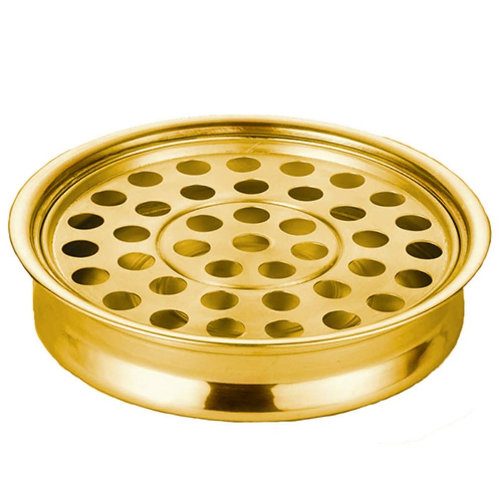 CCS Communion Tray-Stackable with 40 Hole Insert-Brass Tone