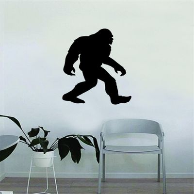 Boop Decals Sasquatch Big Foot Silhouette Wall Decal Quote Home Room Decor Decoration Art Vinyl Sticker Inspirational Funny Monster Woods