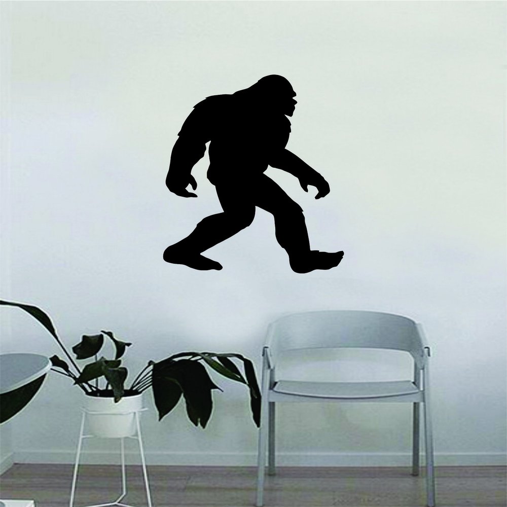 Boop Decals Sasquatch Big Foot Silhouette Wall Decal Quote Home Room Decor Decoration Art Vinyl Sticker Inspirational Funny Monster Woods