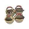 Children's Mini Bolga African Bolga Basket Fair Trade Ghana Baskets toys Egg baskets (COLORS VARY) (9"-11" - Blues & Black) view 3