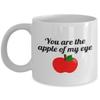 Cute And Romantic Mug - Valentine's Day Present - You Are The Apple Of My Eye - Cute Food Pun - Love Gift view 1