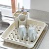 Addis 517943 Dish Draining Rack with Drying Pegs, W33.5 x d38cm, Linen Cream, 38 x 33.5 x 5 cm view 3