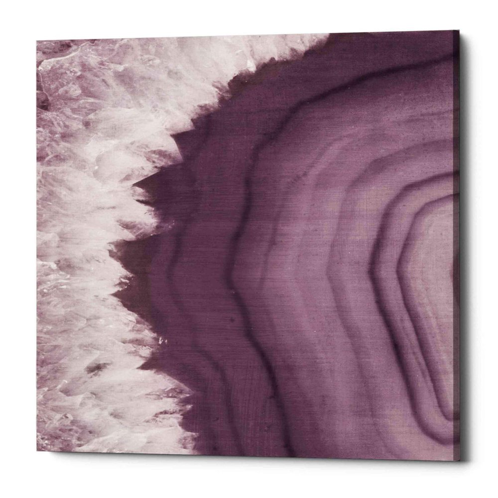 Epic Graffiti 'Agate Geode I PLUM' by Wild Apple Portfolio, Canvas Wall Art, 16"x18"