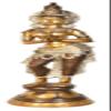 Exotic India Namaste Lady Brass Statue, Multi Color view 1