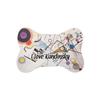 RNK Shops Personalized Kandinsky Composition 8 Bone Shaped Dog Food Mat (Small) view 1