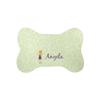 Personalized Custom Character (Woman) Bone Shaped Dog Food Mat (Small) view 1