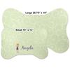 Personalized Custom Character (Woman) Bone Shaped Dog Food Mat (Small) view 2