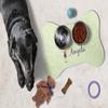 Personalized Custom Character (Woman) Bone Shaped Dog Food Mat (Small) view 4