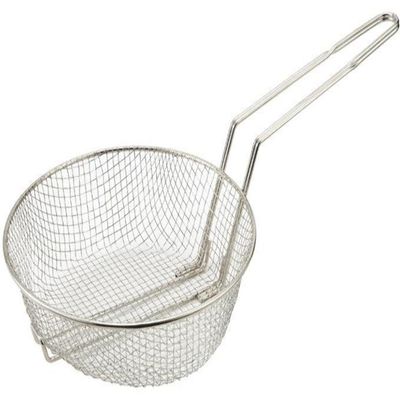 Nickel-Plated Steel Culinary Basket - Medium, 10" by Winco