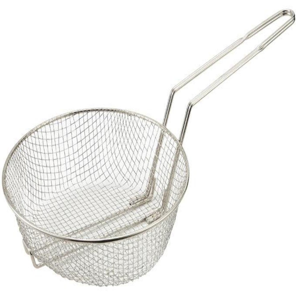 Nickel-Plated Steel Culinary Basket - Medium, 10" by Winco