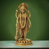 ARTVARKO Brass Lord Vishnu Narayan Holding Club Brass Statue for Home Decor Idol for Puja for Gift Vastu Dosh - Height 7 view 1