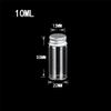 10units 10ML Mini Jars Crafts Glass Bottles with Aluminium Cap Liquid Pill Powder Ornament Bottles Empty Glass Vials Jars (100, 10ml) view 2