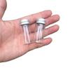 10units 10ML Mini Jars Crafts Glass Bottles with Aluminium Cap Liquid Pill Powder Ornament Bottles Empty Glass Vials Jars (100, 10ml) view 3