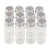100units 14ml Glass Bottles With Metal Cap Empty Small Wishing Bottle Glass Vials Jars (100, 14ml) view 1