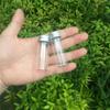100units 14ml Glass Bottles With Metal Cap Empty Small Wishing Bottle Glass Vials Jars (100, 14ml) view 2