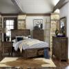 Jerrick 2-Drawer Rustic Wood Nightstand by Homelegance view 2